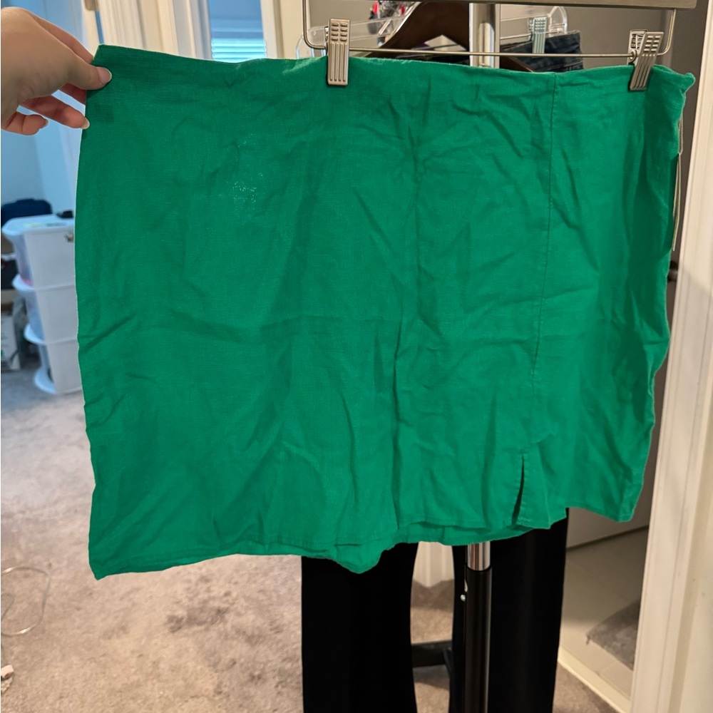 a new day Green Pencil Mini Skirt with Slit